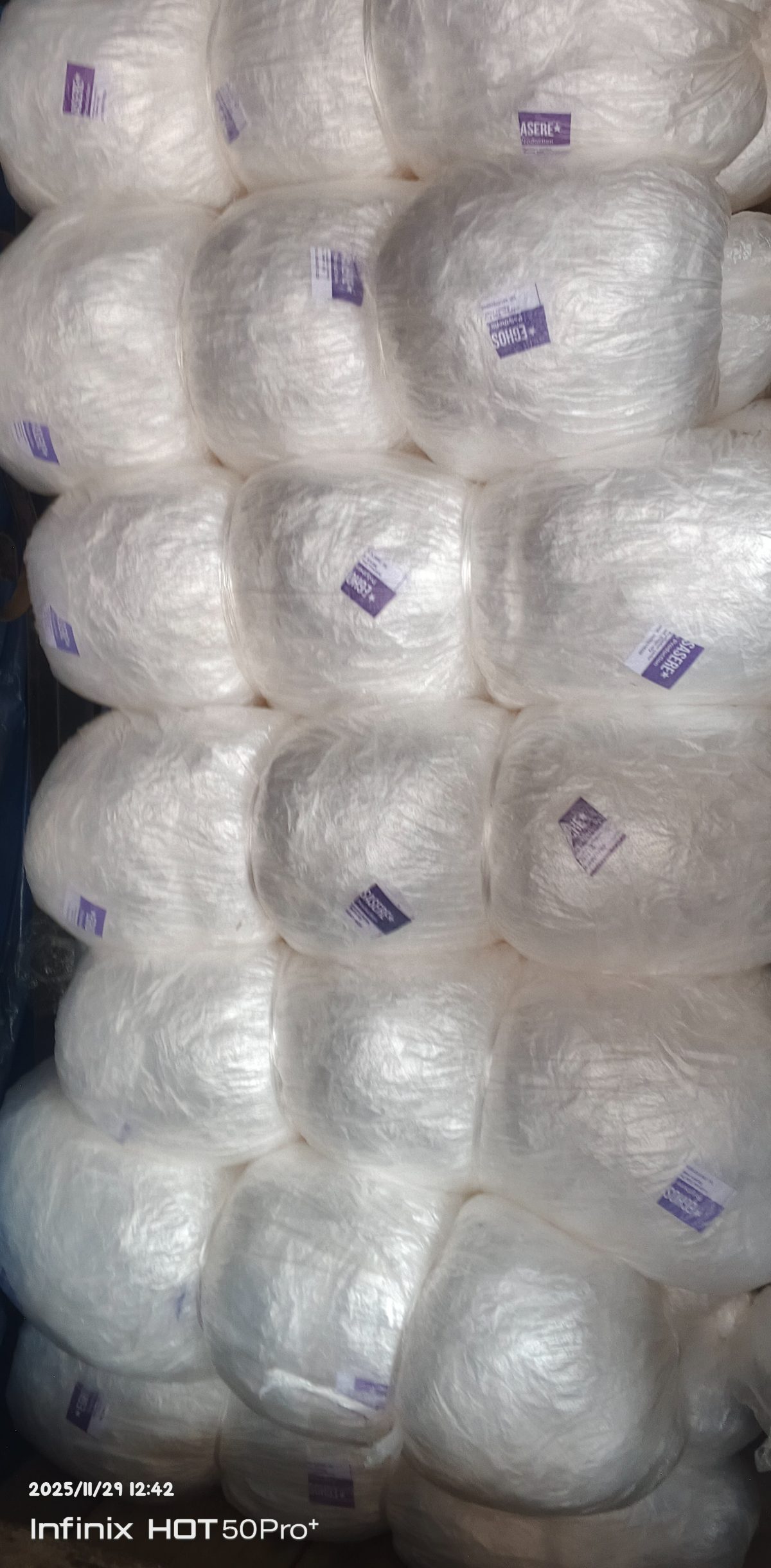 White Packaging poly.